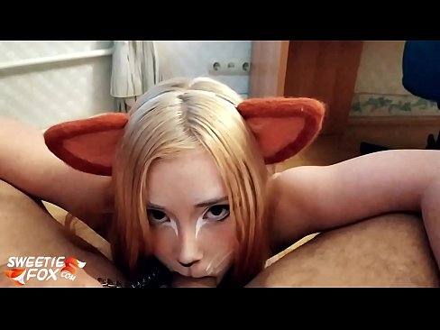 ❤️ Kitsune gbe dick ati pẹlu ni ẹnu rẹ ❤️❌ Ohun onihoho ti ile  ❌️❤